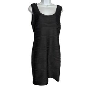 Philosophy Dress Size Large Women's Black textured Sleeveless Dress‎ PERFECT 🖤